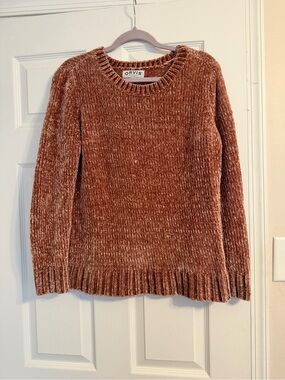 Orvis Chenille Crewneck Sweater in Burnt Copper